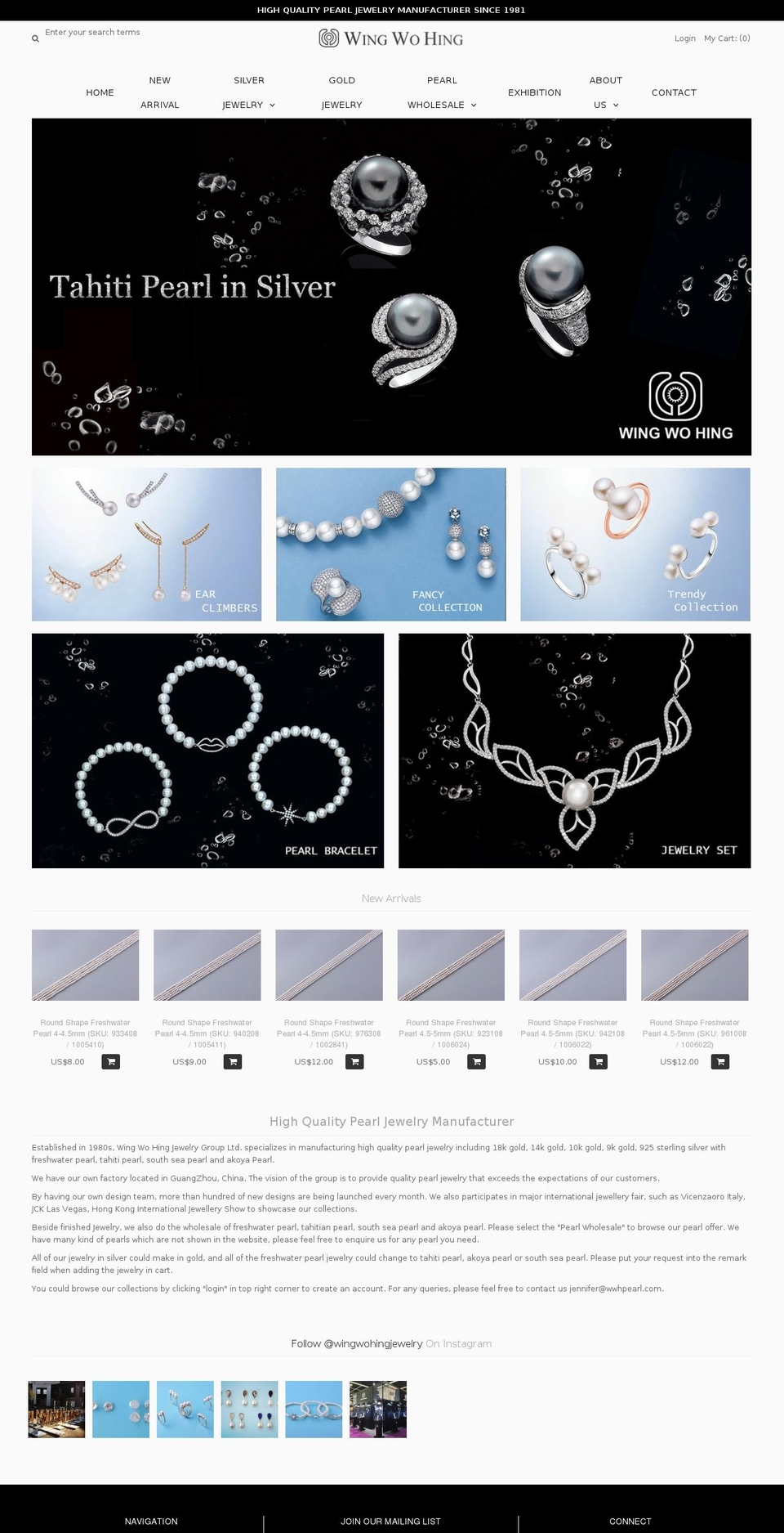 wwhpearl.com shopify website screenshot