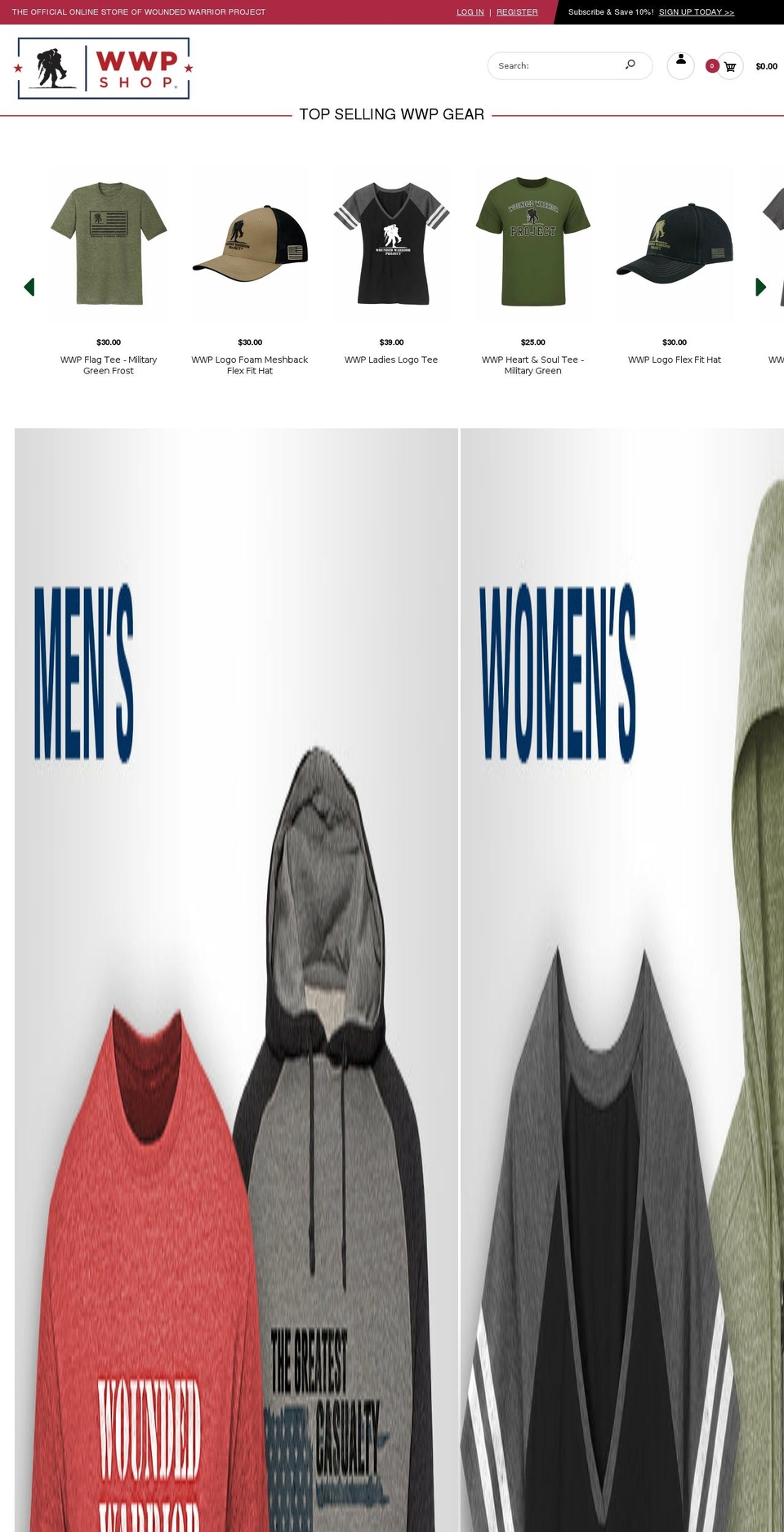 wwpshop.org shopify website screenshot