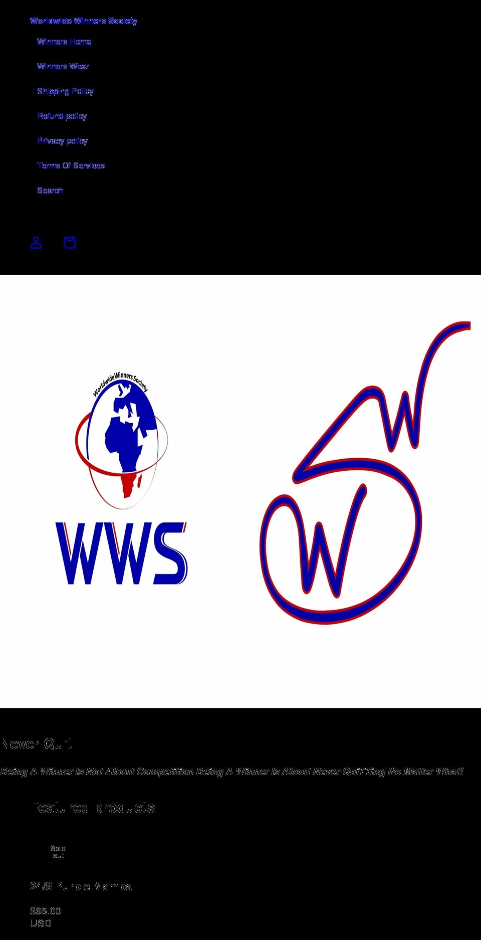 wwsociety.com shopify website screenshot