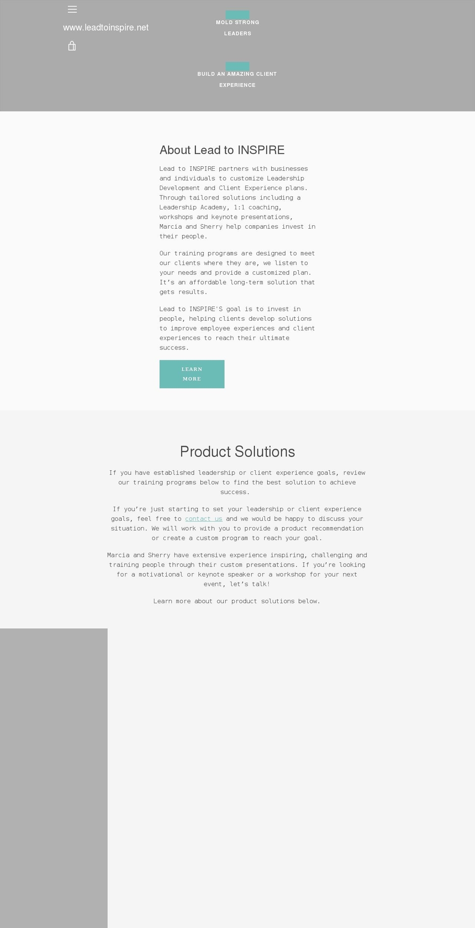 www-leadtoinspire-net.myshopify.com shopify website screenshot