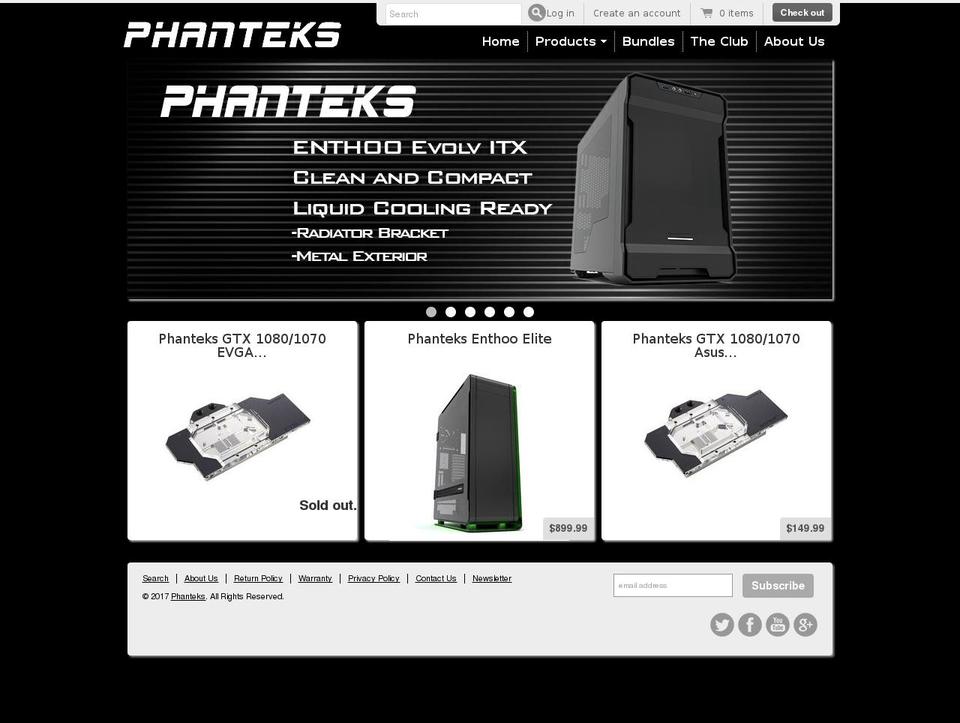 www-phanteksusa-com.myshopify.com shopify website screenshot