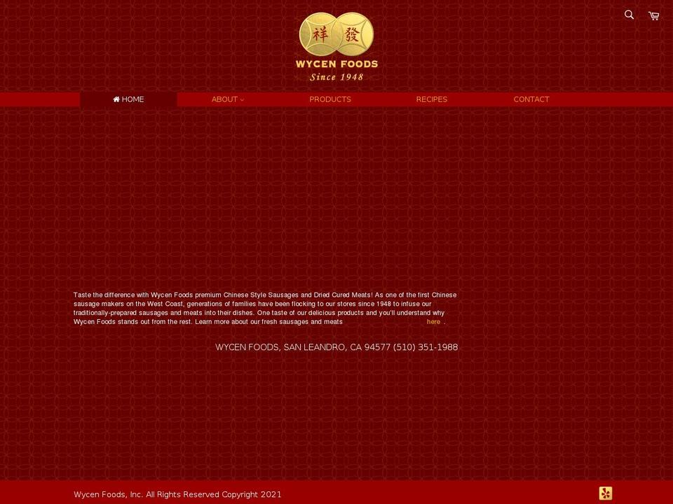 wycenfoods.com shopify website screenshot