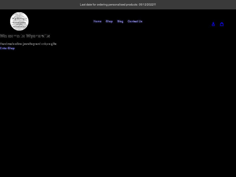 wychcrafts.co.uk shopify website screenshot