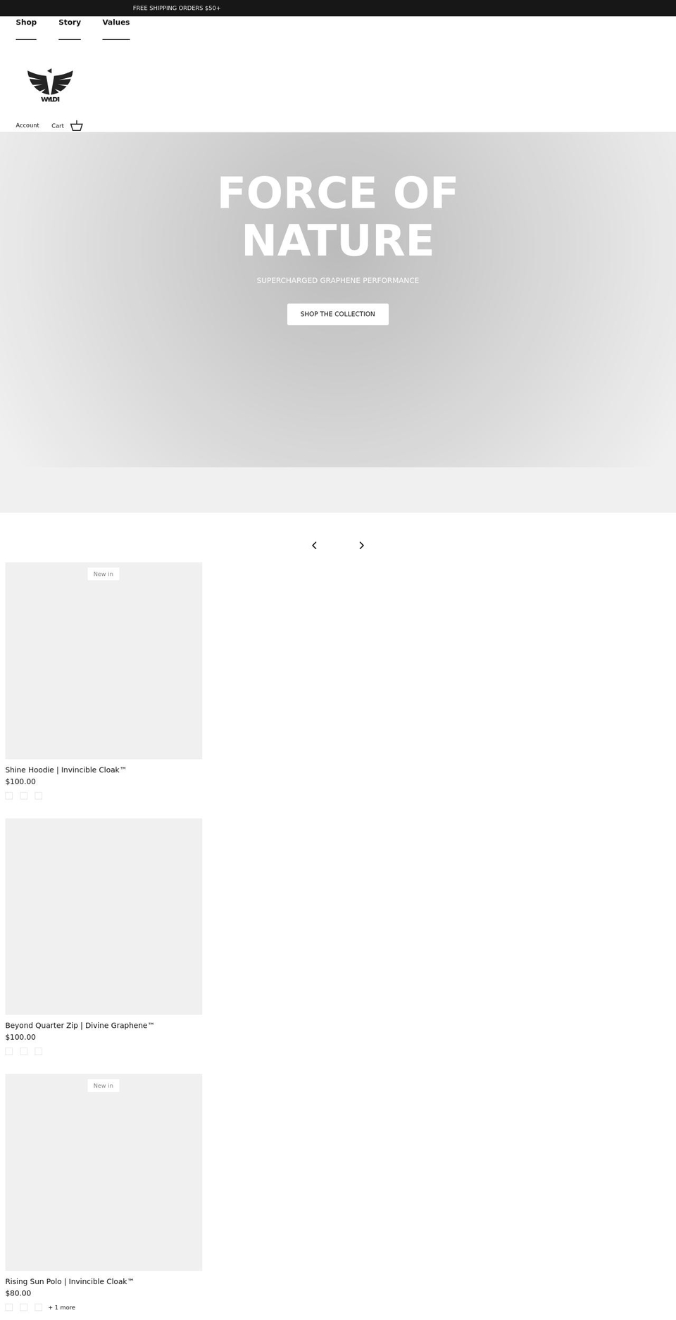 wyld1.com shopify website screenshot