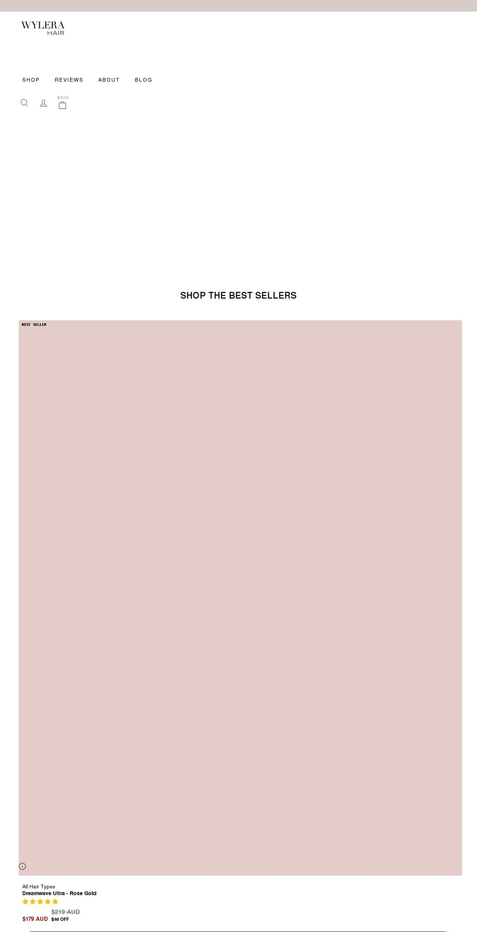 wylerahair.com shopify website screenshot