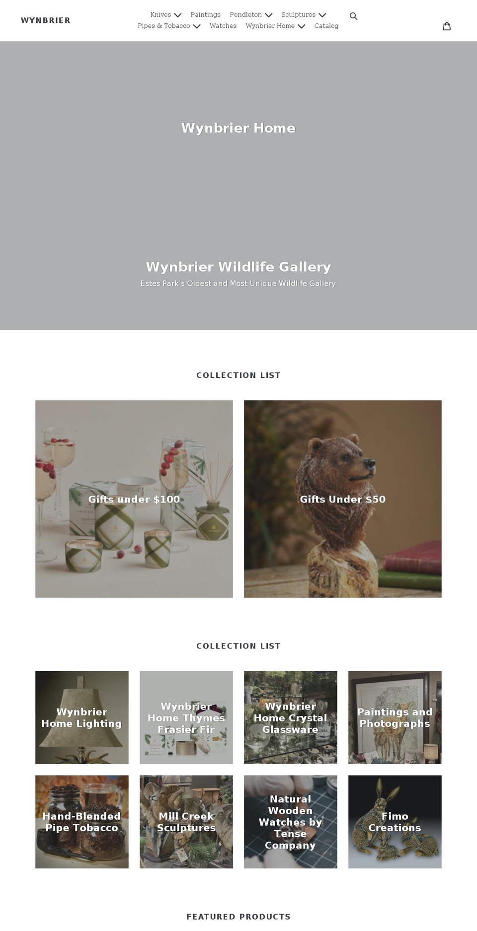wynbrier.com shopify website screenshot