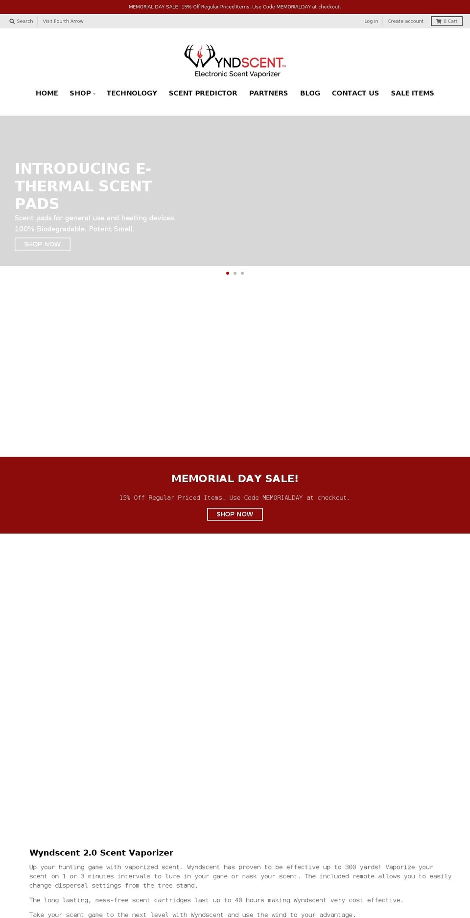wyndscent.com shopify website screenshot