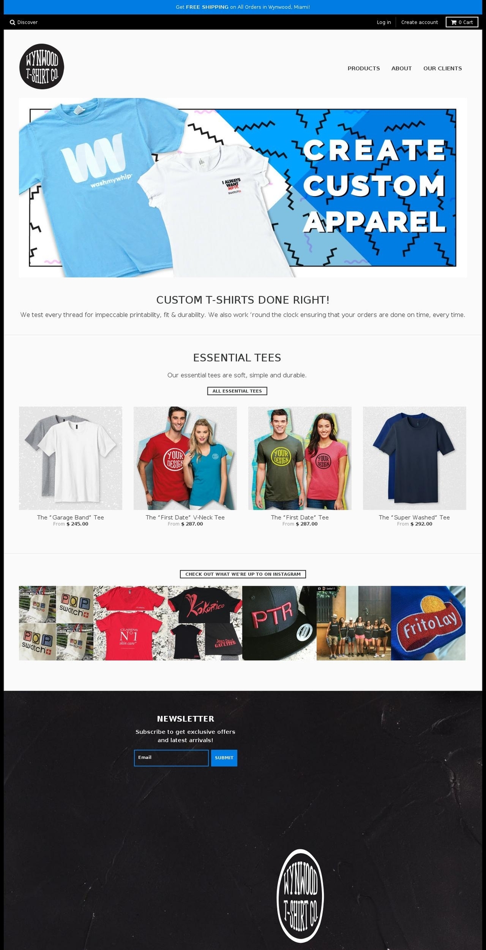 wynwoodtees.com shopify website screenshot