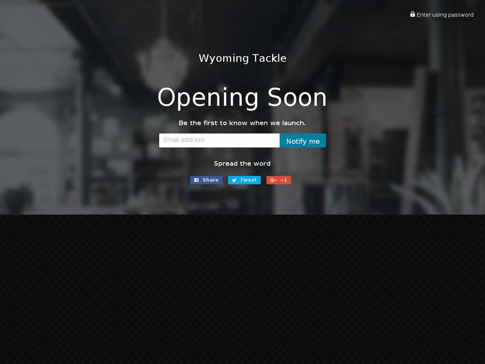 wyomingtackle.com shopify website screenshot