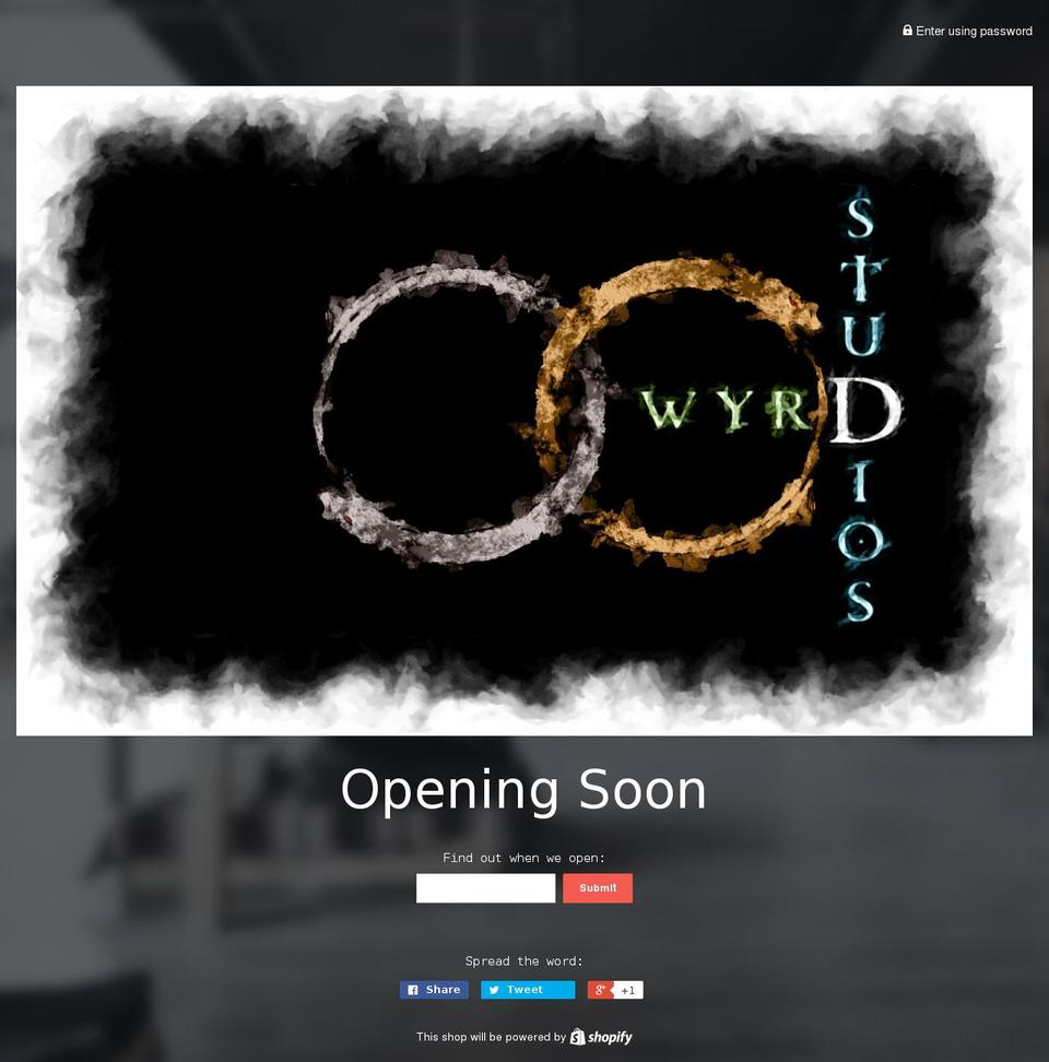 wyrdstudios.com shopify website screenshot