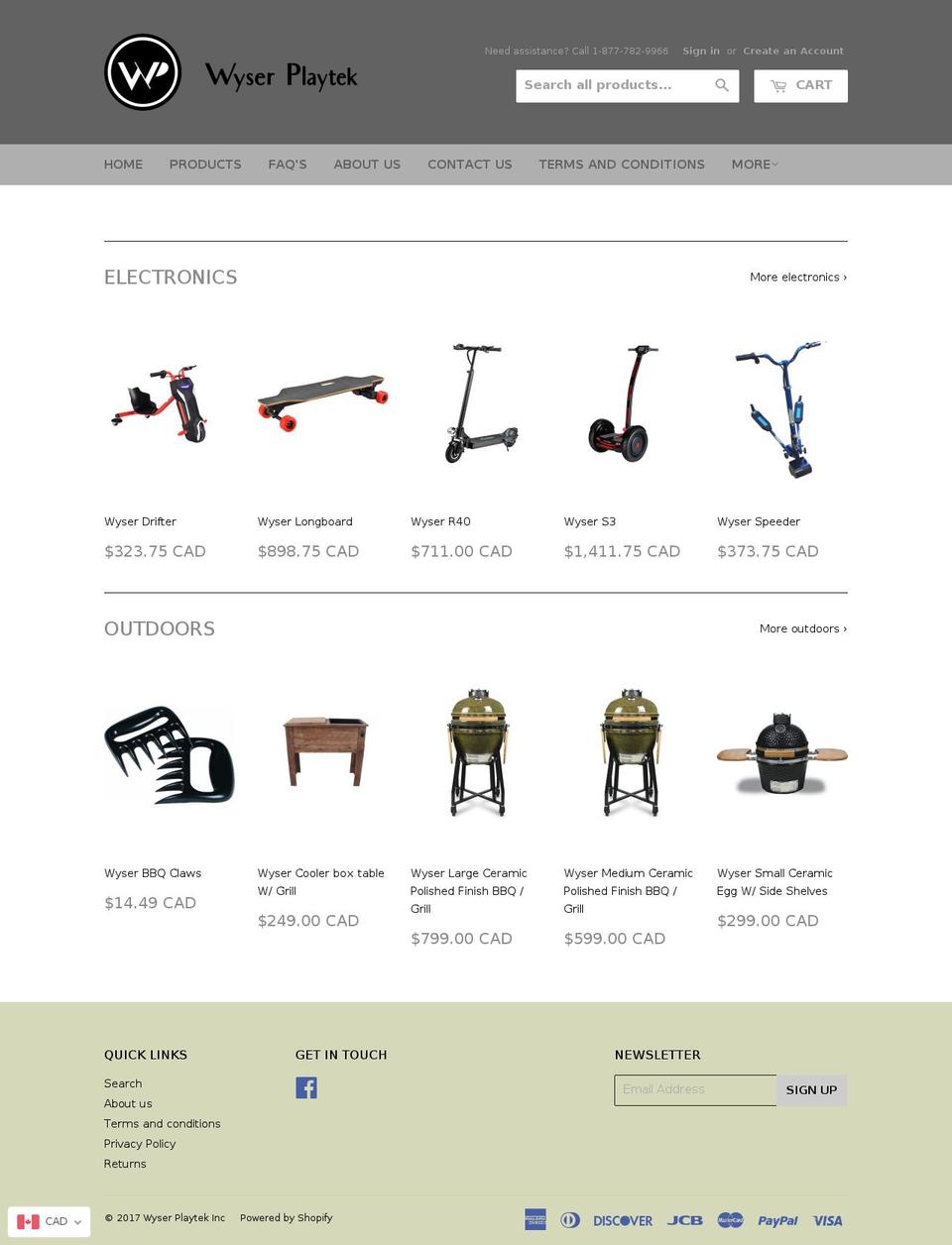 wyserplaytek.com shopify website screenshot