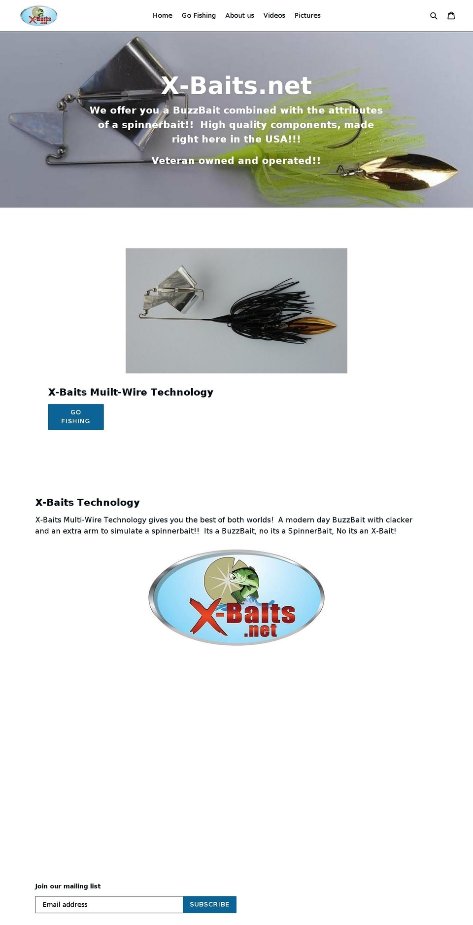 x-baits.net shopify website screenshot