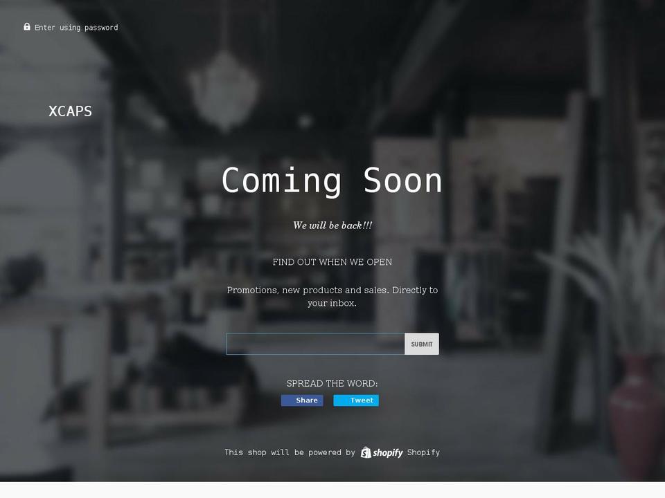 x-caps.com shopify website screenshot