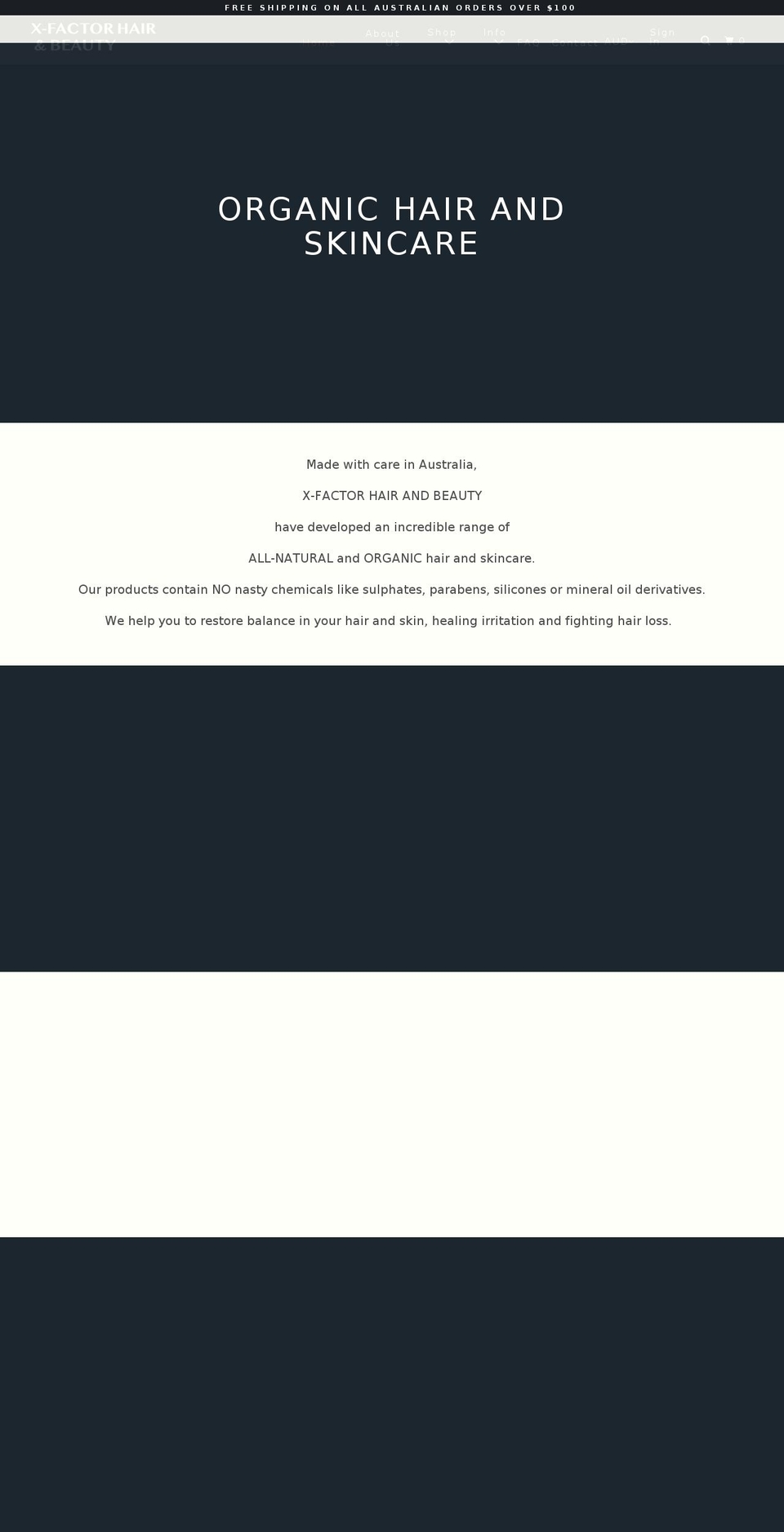 x-factorbeauty.com — Shopify storefront screenshot