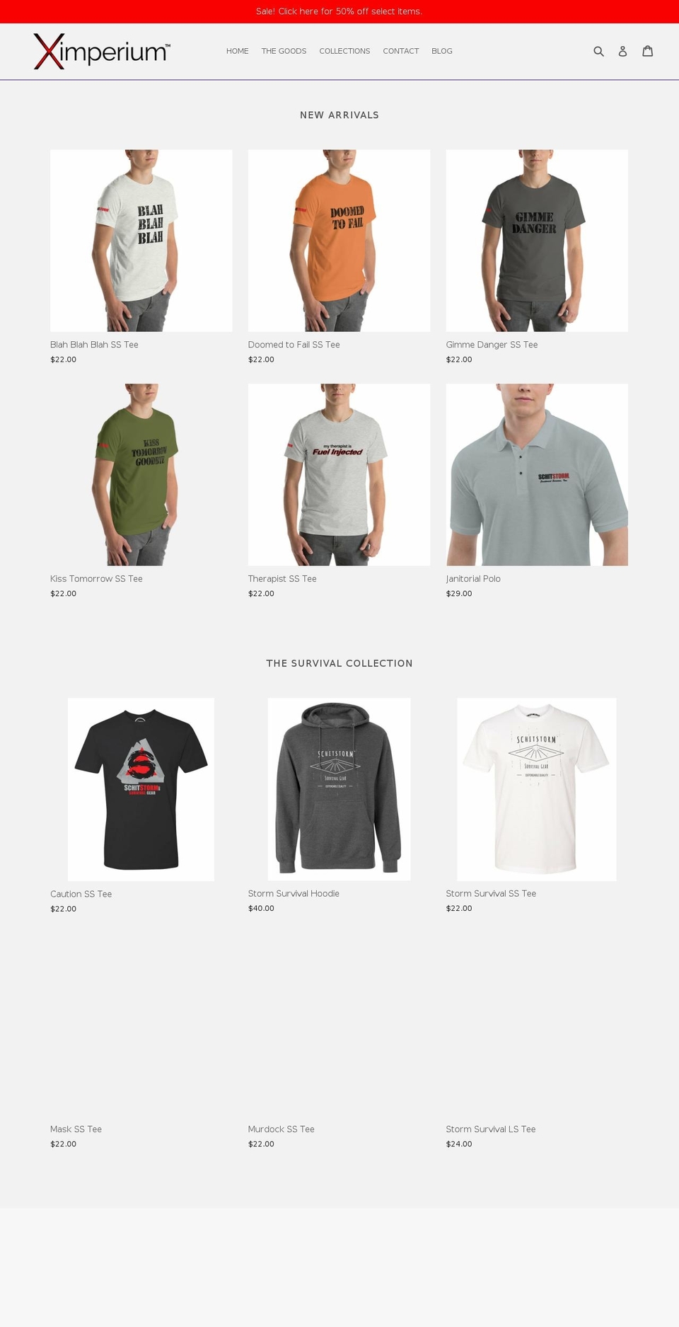 x-imperium.com shopify website screenshot