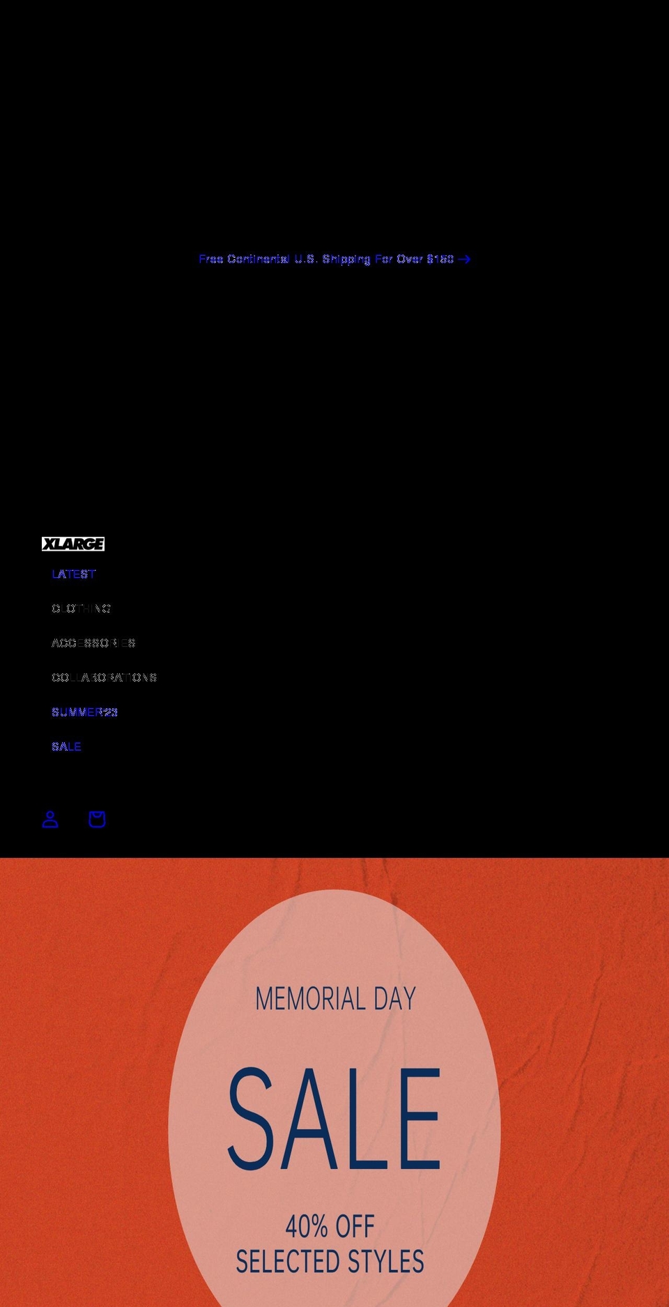 x-large.myshopify.com shopify website screenshot