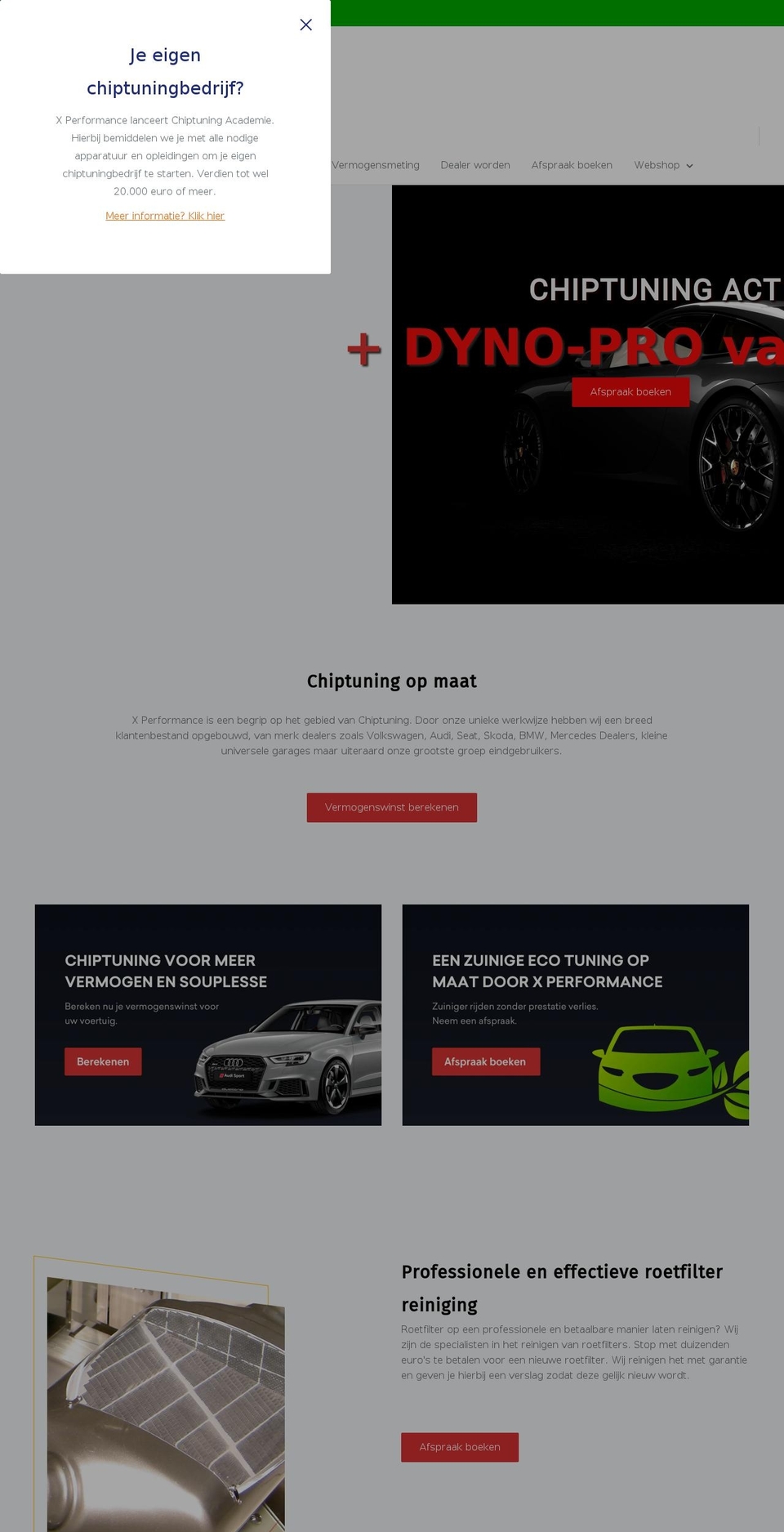 x-performance.be shopify website screenshot