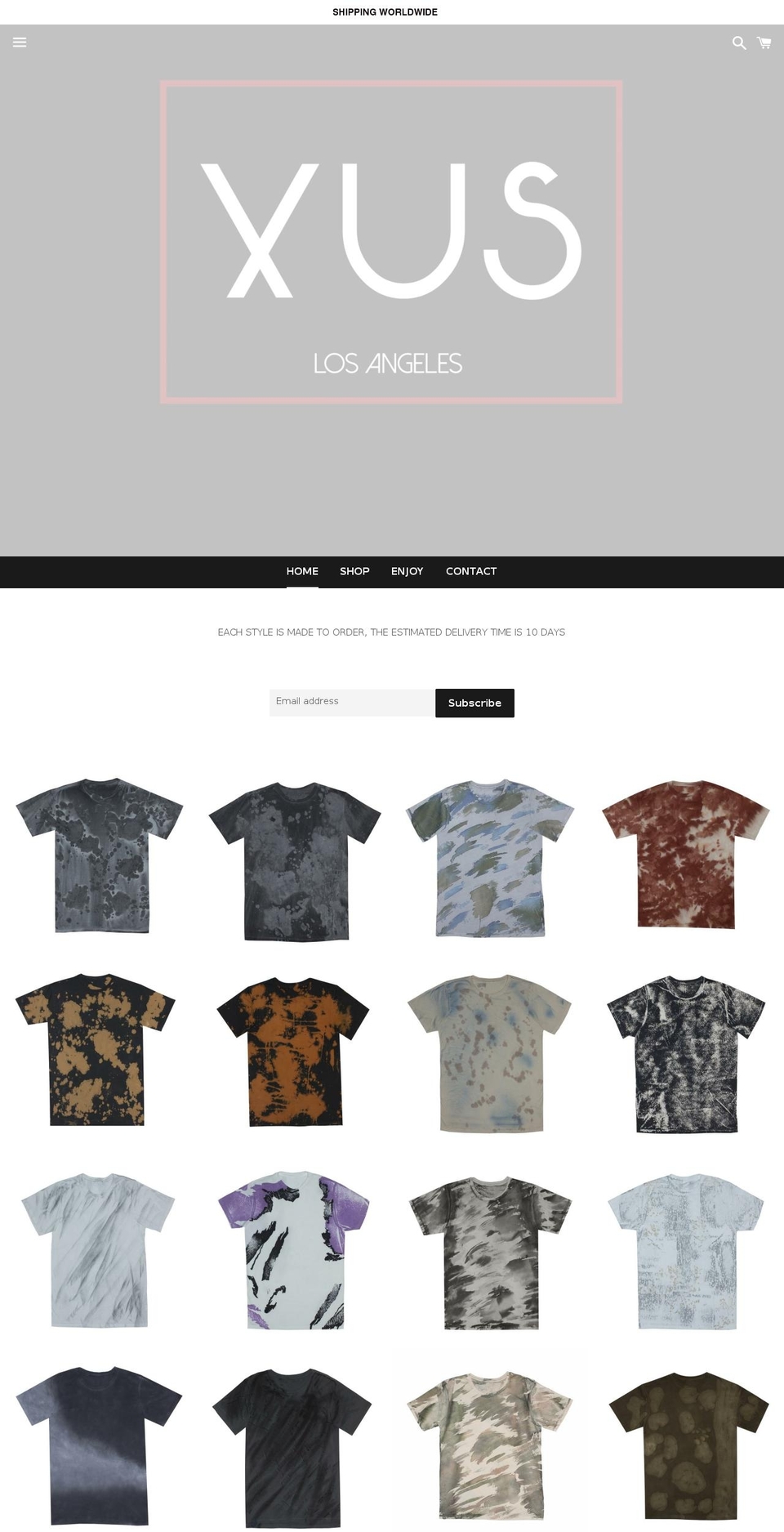 x-u-s.com — Shopify storefront screenshot
