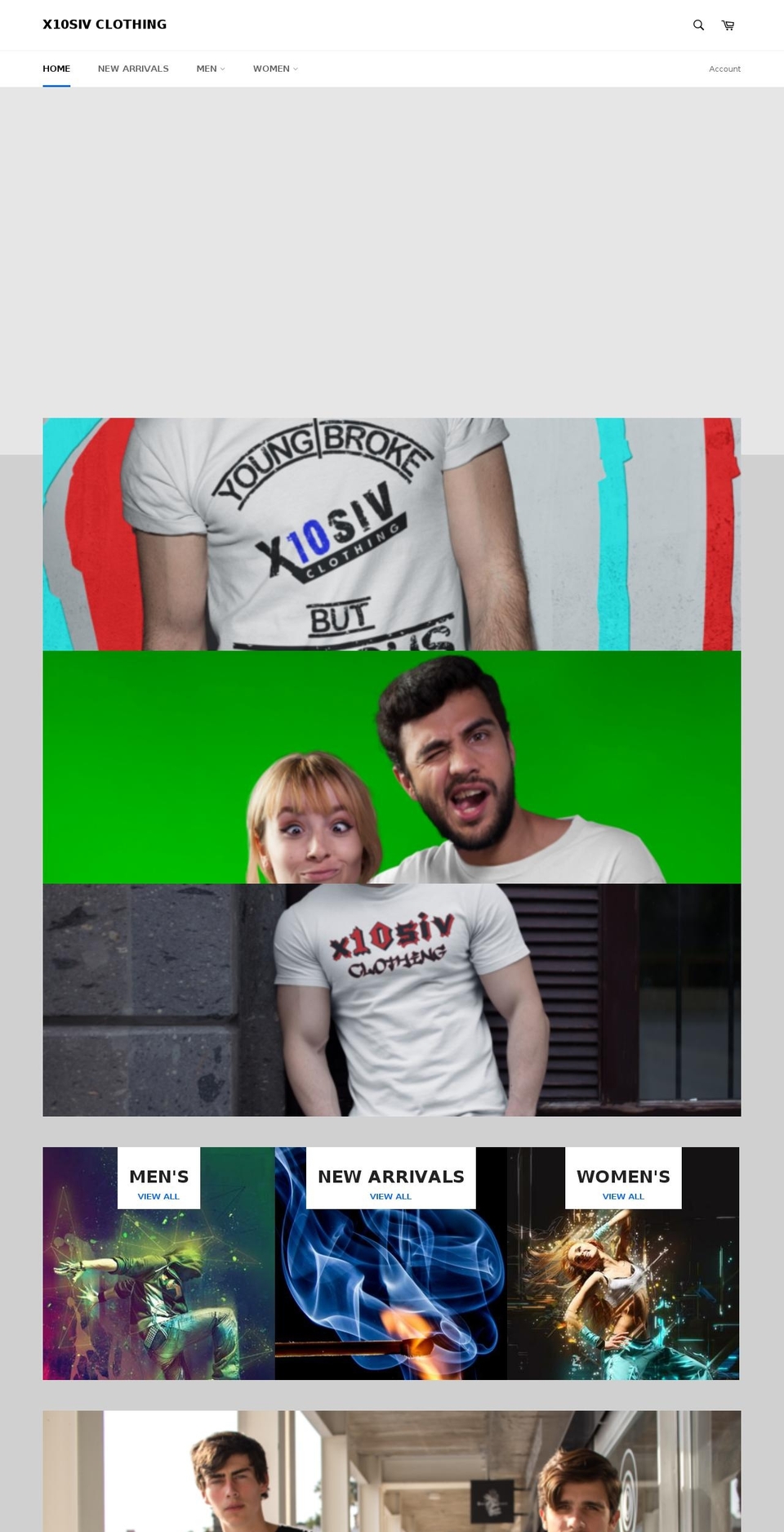 x10sivclothing.com — Shopify storefront screenshot