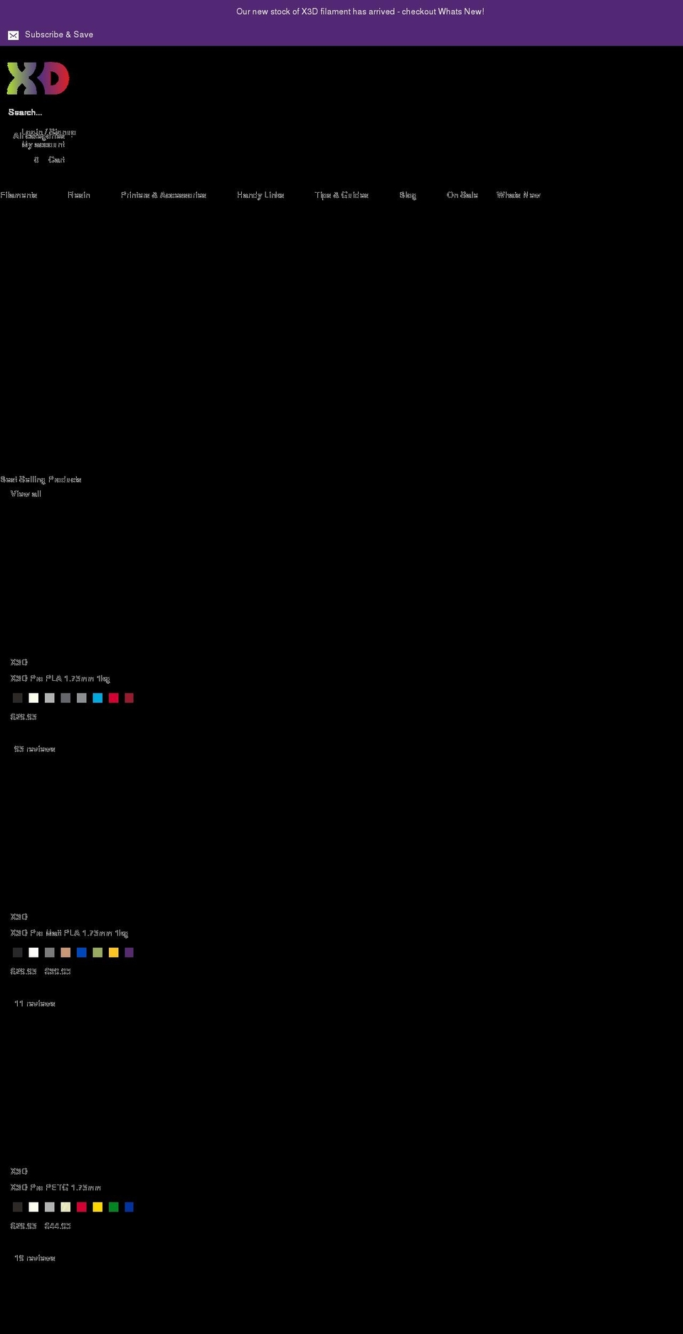 x3d.com.au shopify website screenshot
