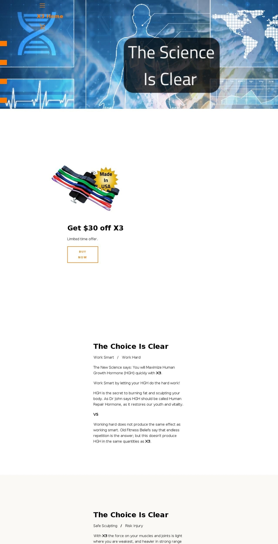 x3home.com — Shopify storefront screenshot