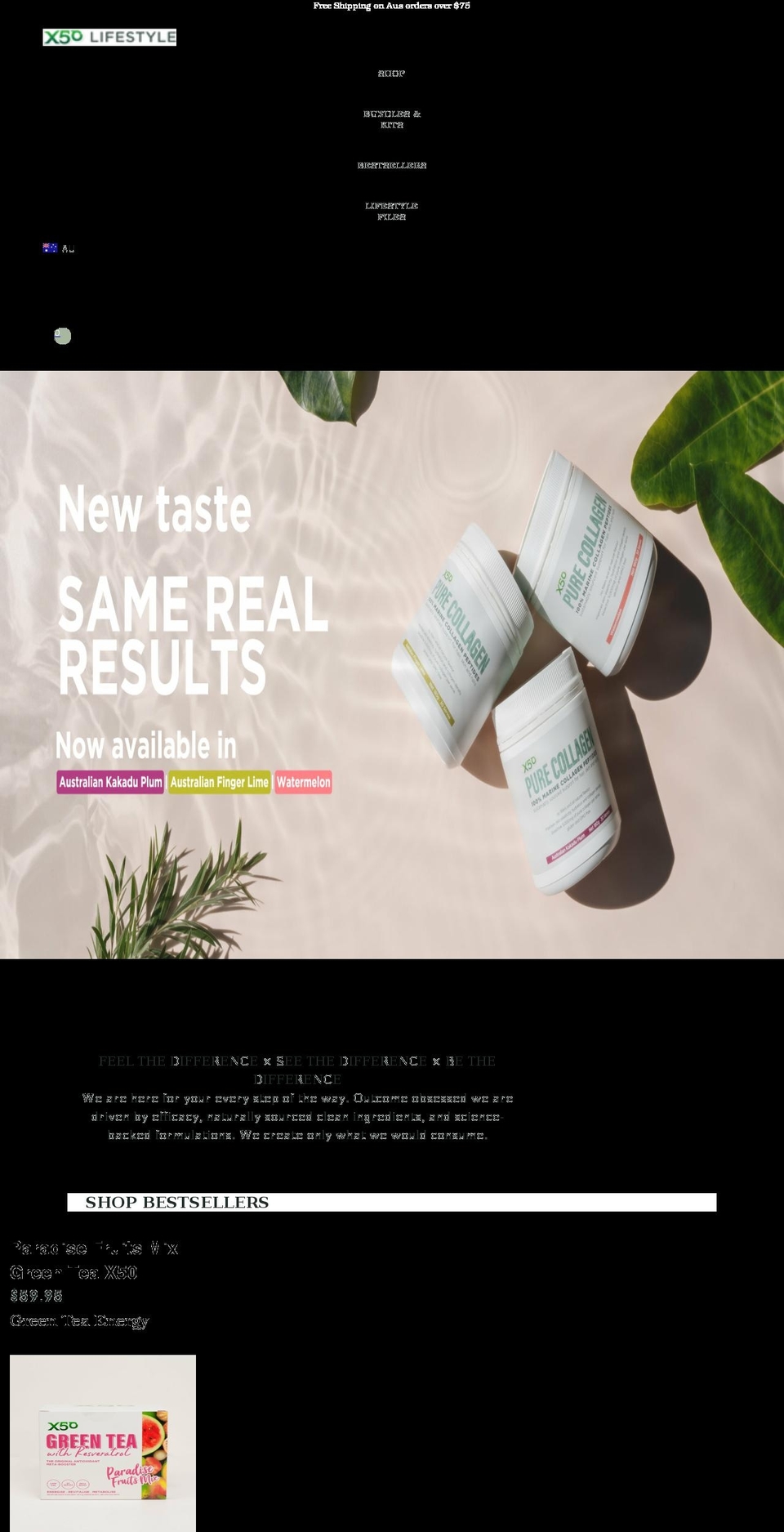 x50lifestyle.com.au shopify website screenshot