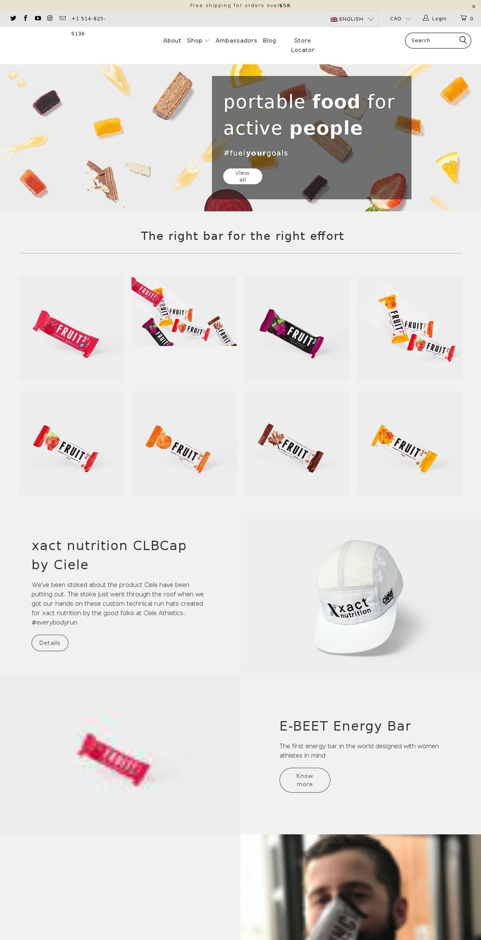 xactnutrition.com shopify website screenshot