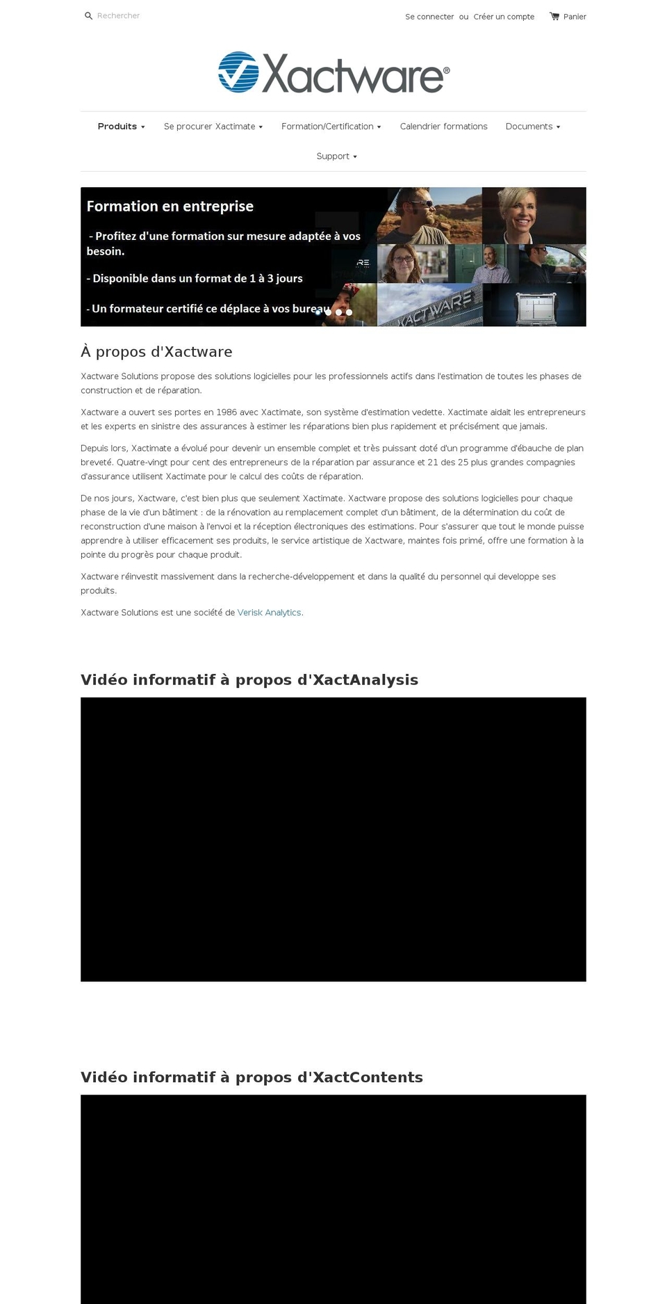 xactwareqc.ca shopify website screenshot