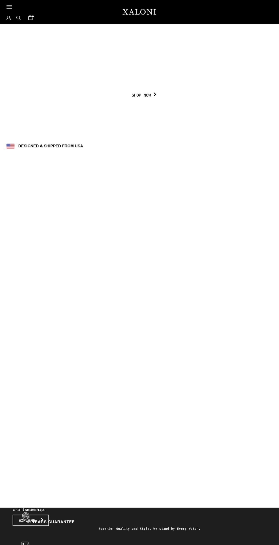 xaloni.com shopify website screenshot