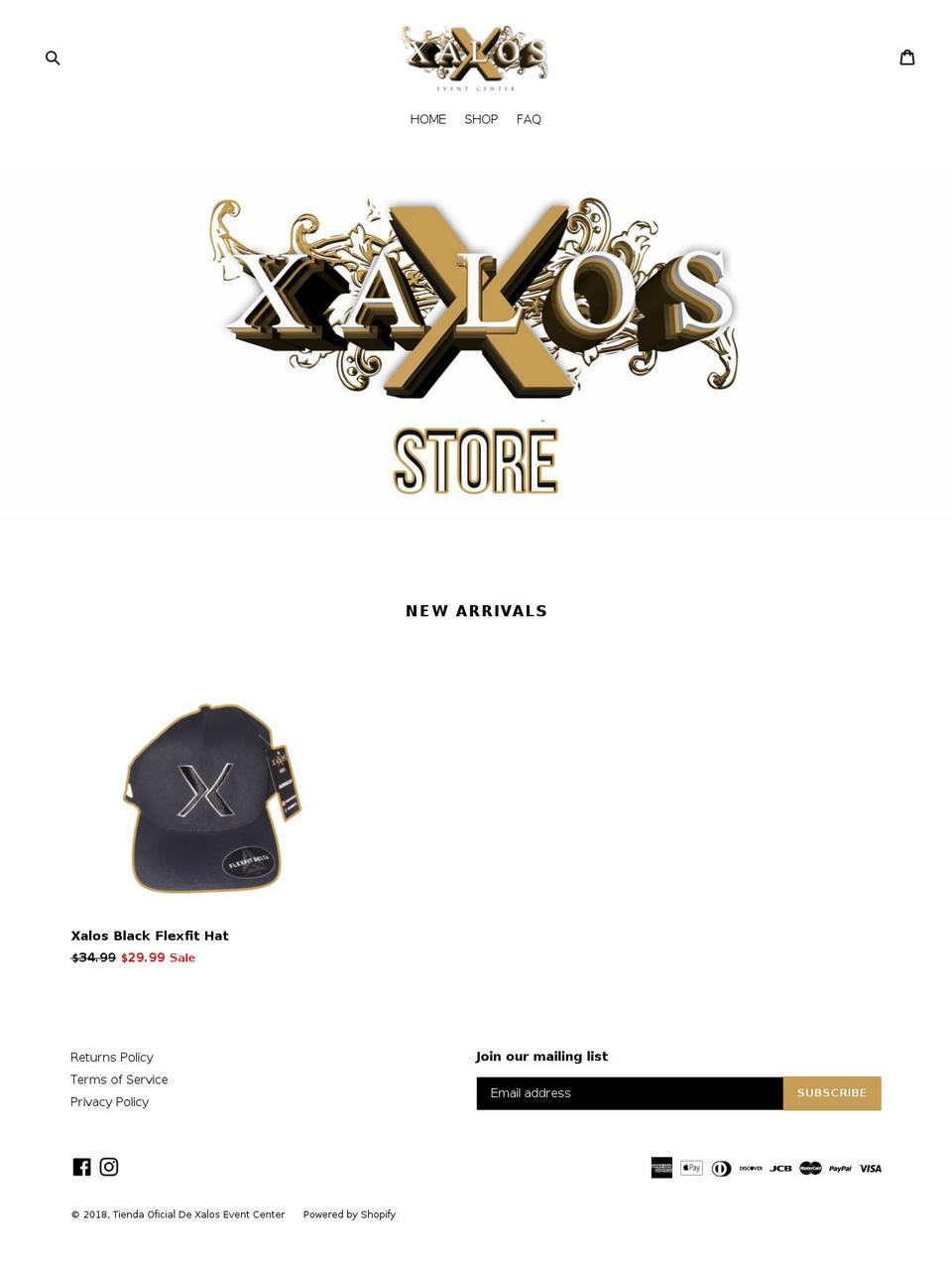 xalosstore.com — Shopify storefront screenshot