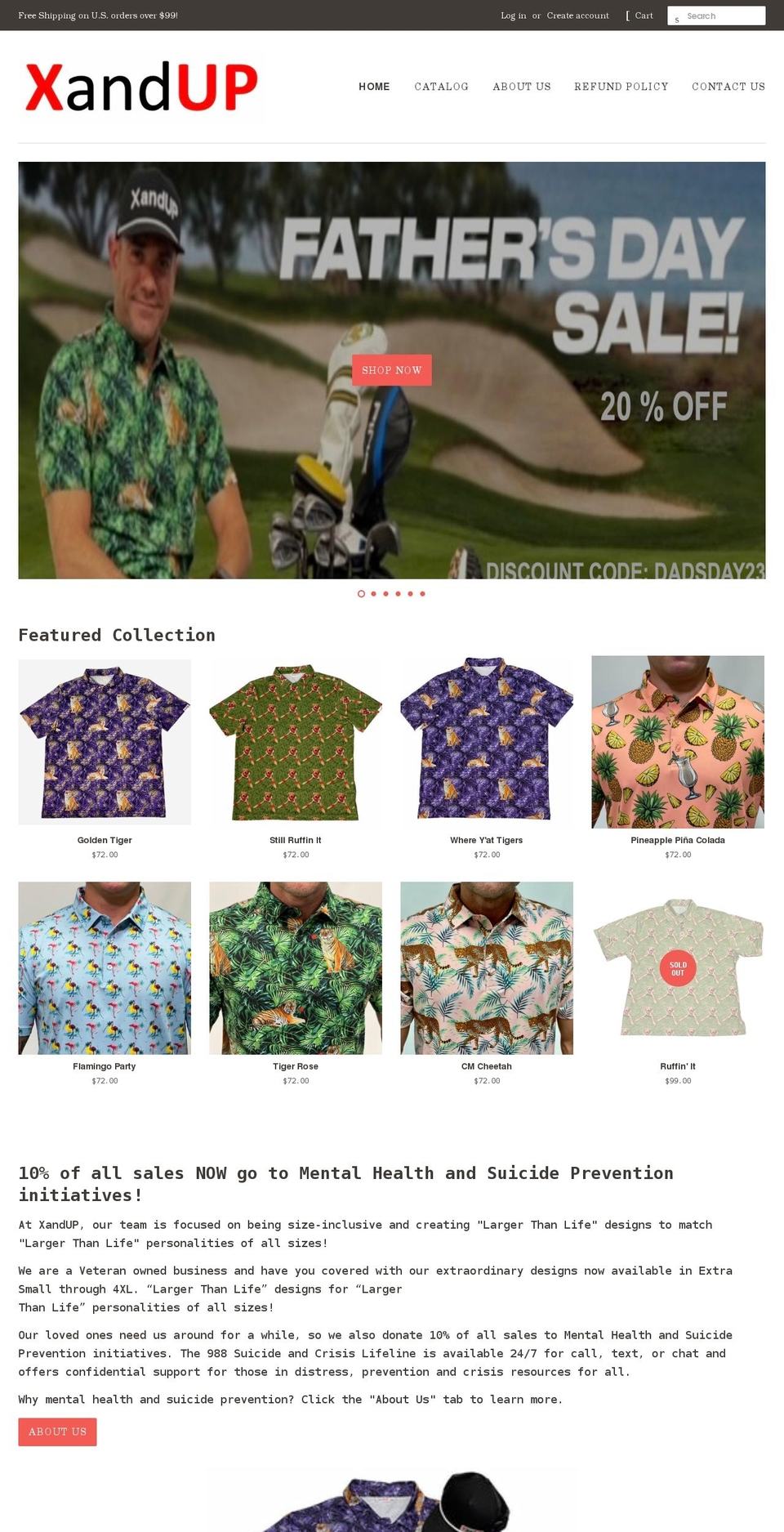xandup.com shopify website screenshot
