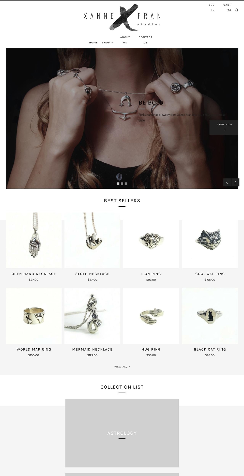 xannefran.com — Shopify storefront screenshot