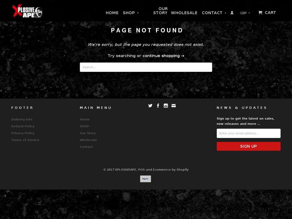 xape.net shopify website screenshot