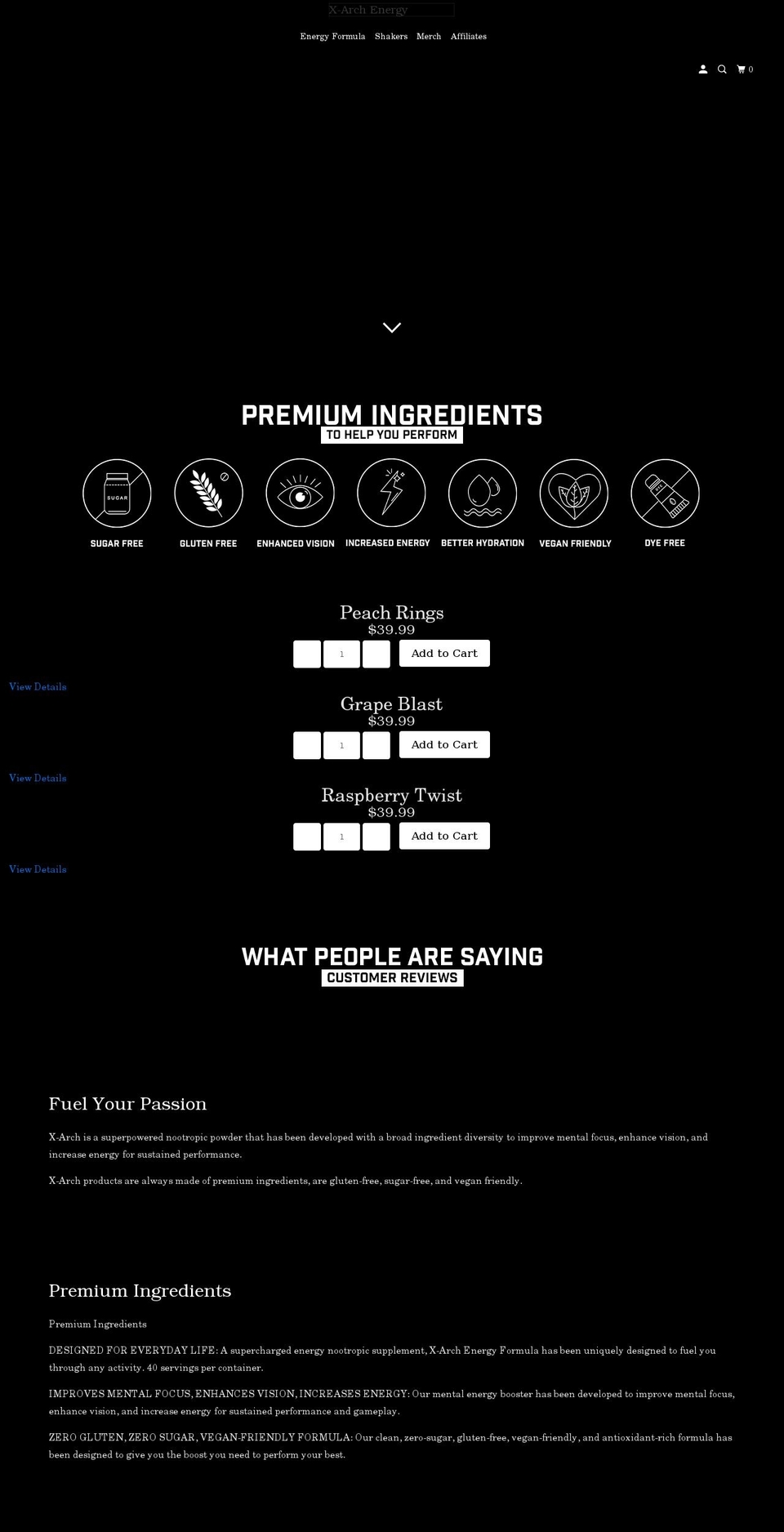 xarchgaming.com shopify website screenshot