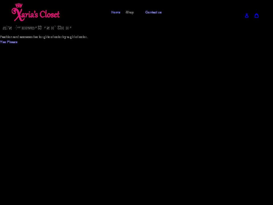 xariascloset.com shopify website screenshot