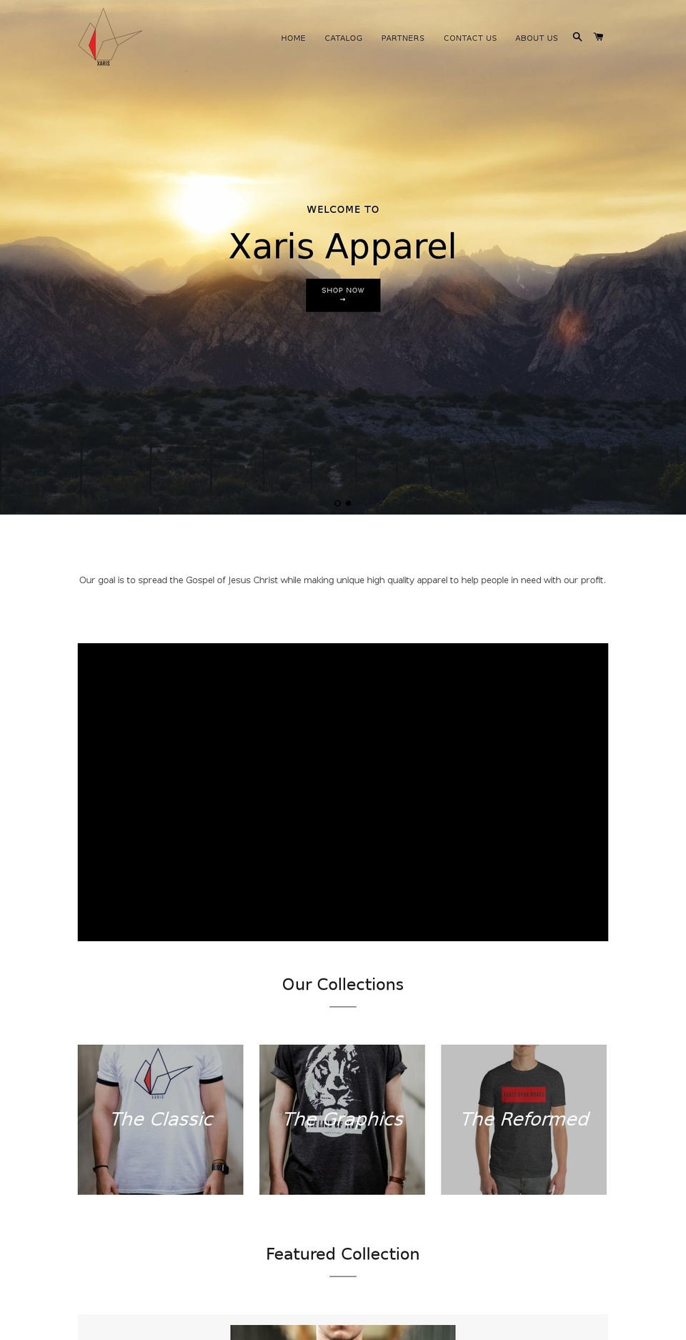 xarisapparel.com — Shopify storefront screenshot