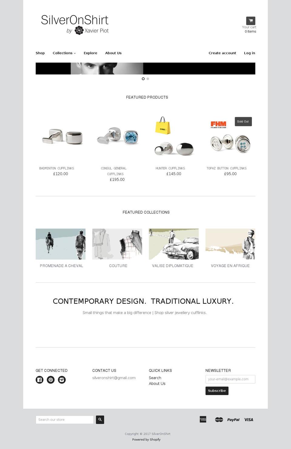 xavierpiot.com shopify website screenshot