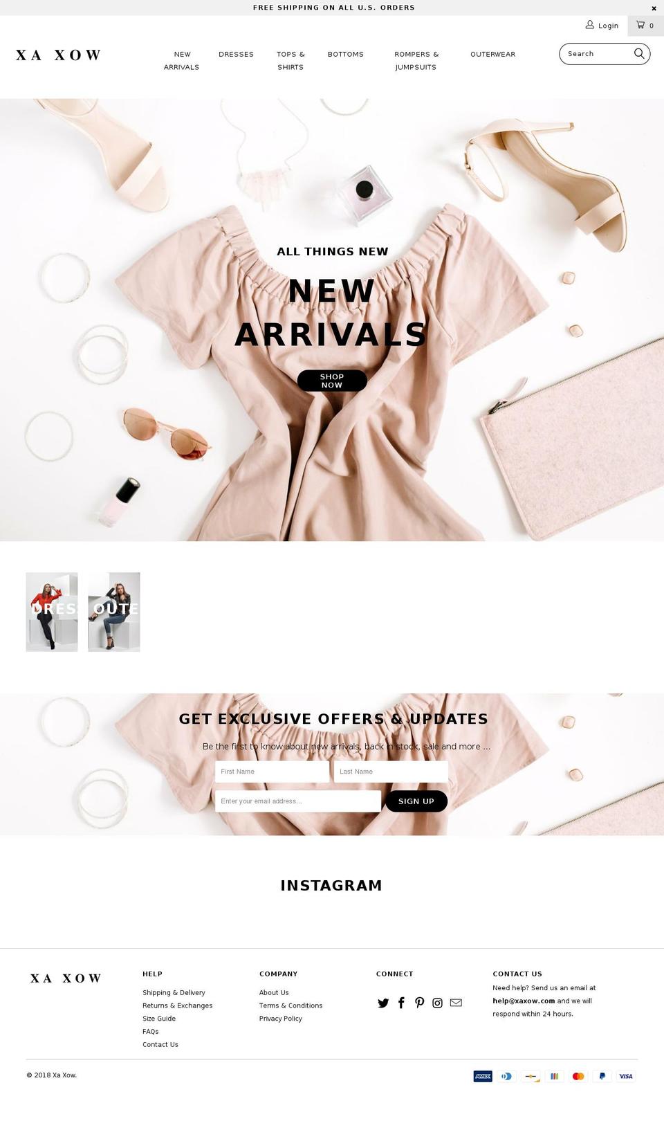 xaxow.com — Shopify storefront screenshot