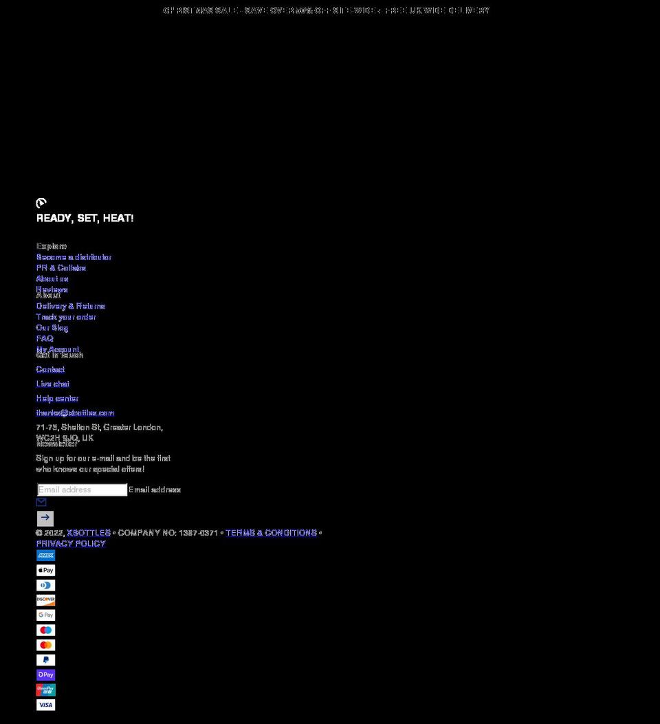 xbottles.com shopify website screenshot