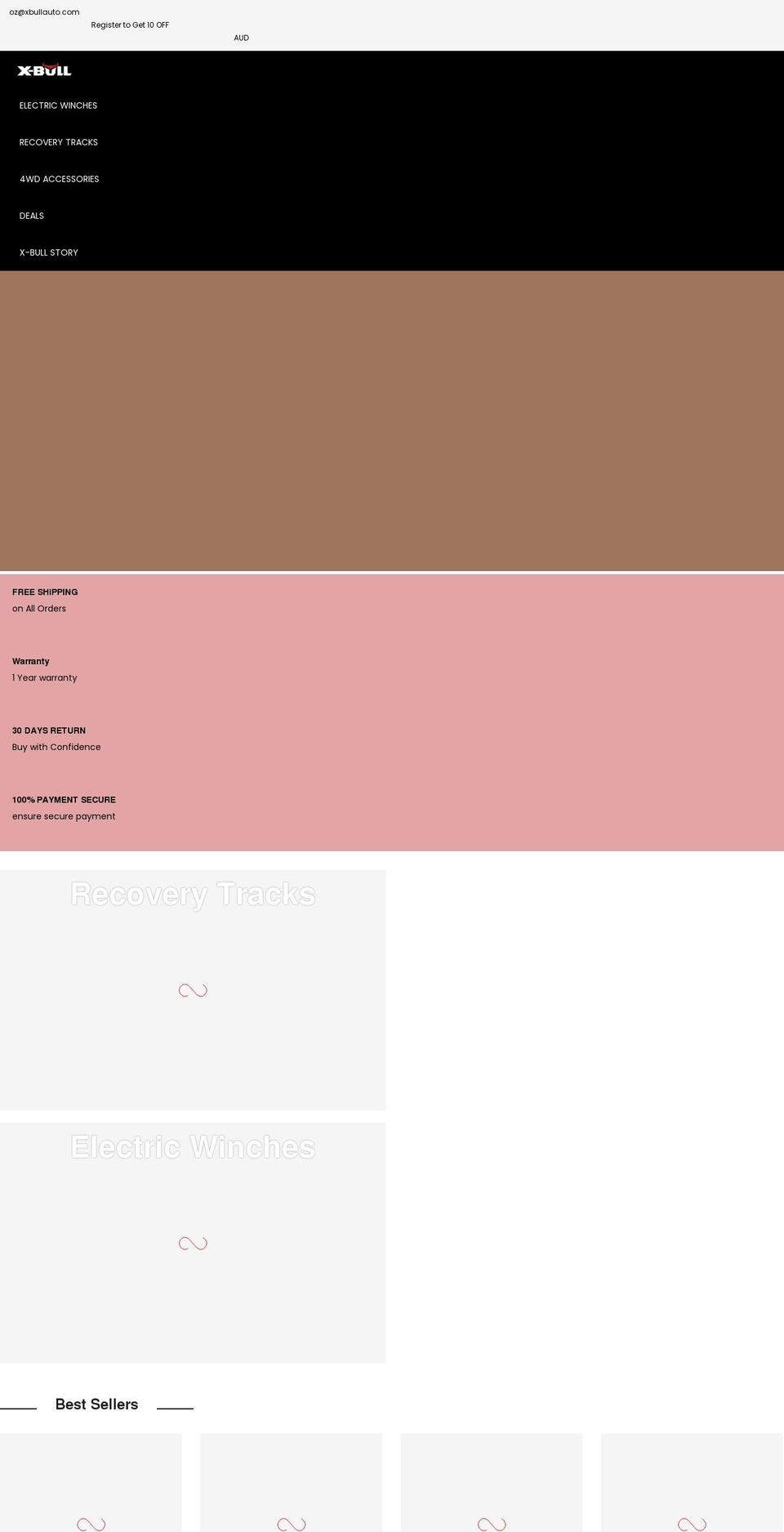 xbull.com.au shopify website screenshot