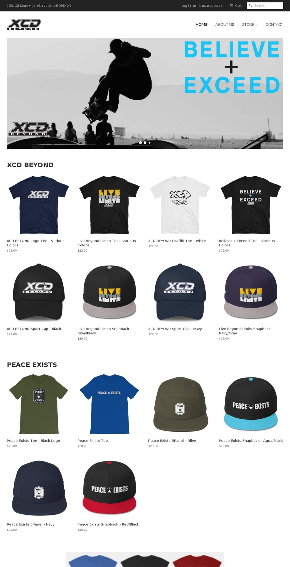 xcdbeyond.com — Shopify storefront screenshot