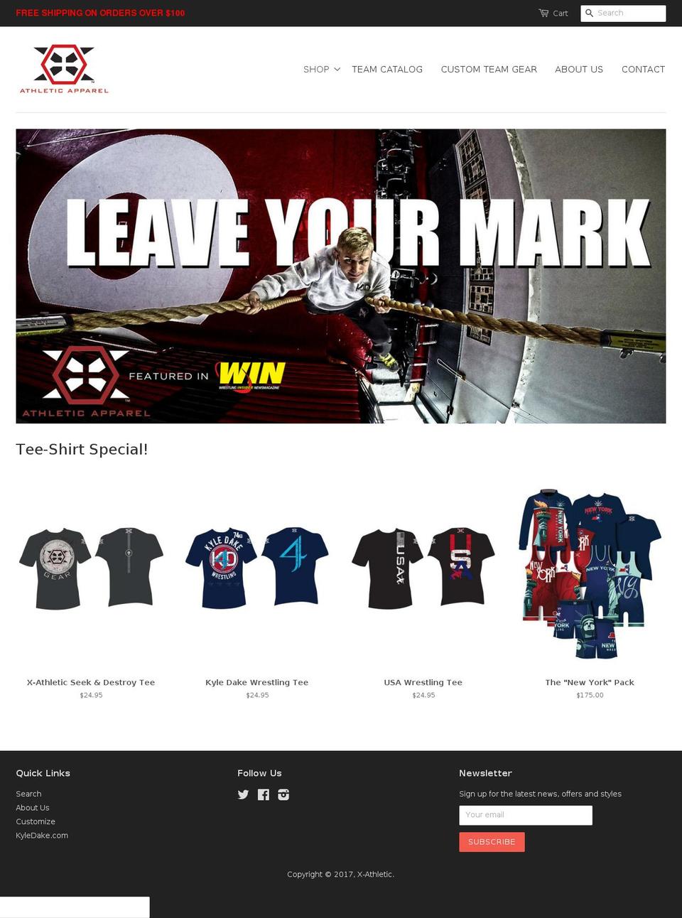 xcelapparel.com shopify website screenshot