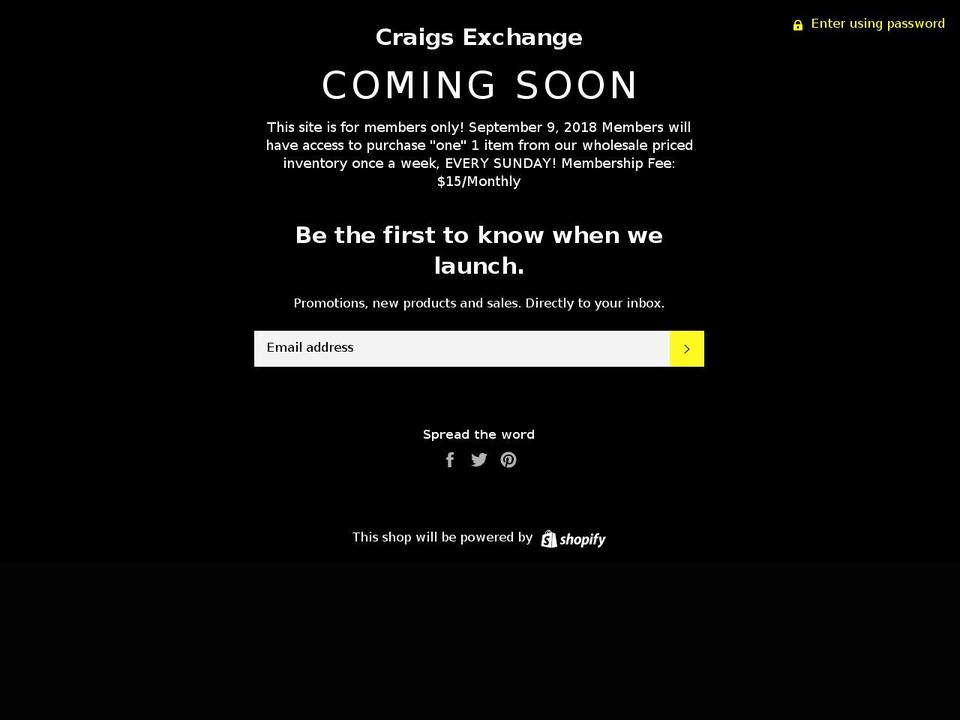 xchangeva.com — Shopify storefront screenshot