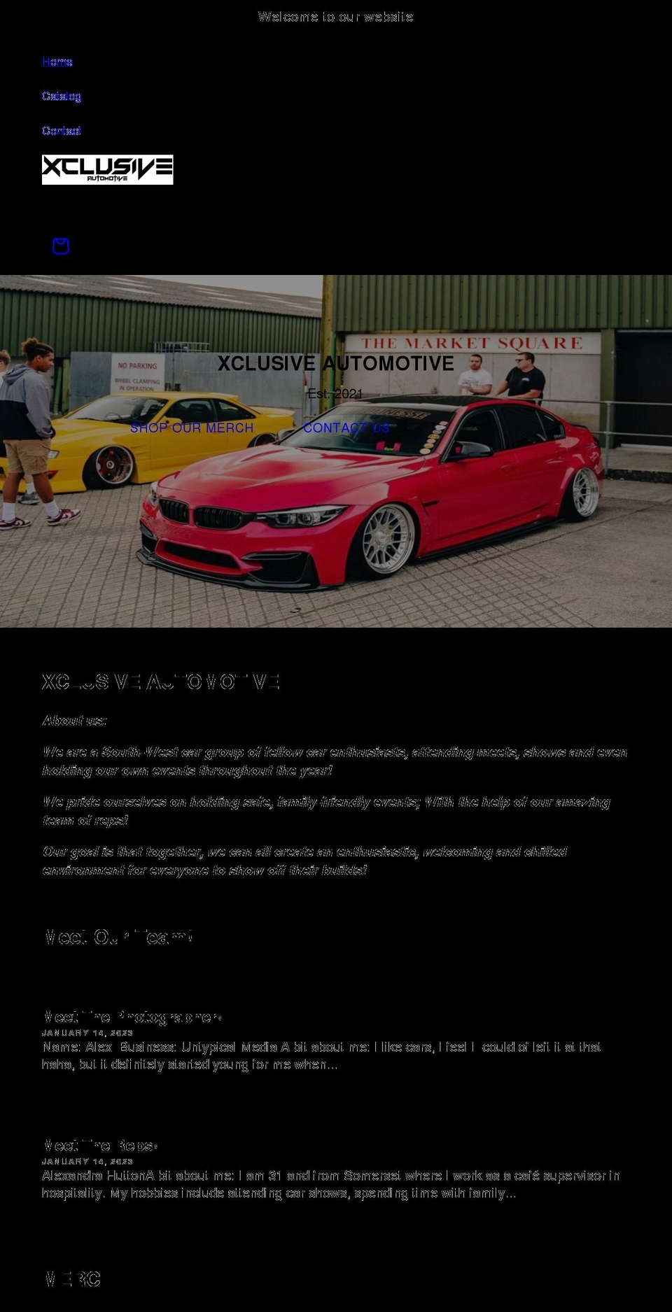 xclusive-automotive.com shopify website screenshot
