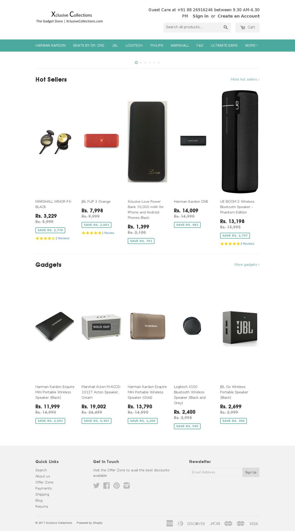 xclusivecollections.com shopify website screenshot