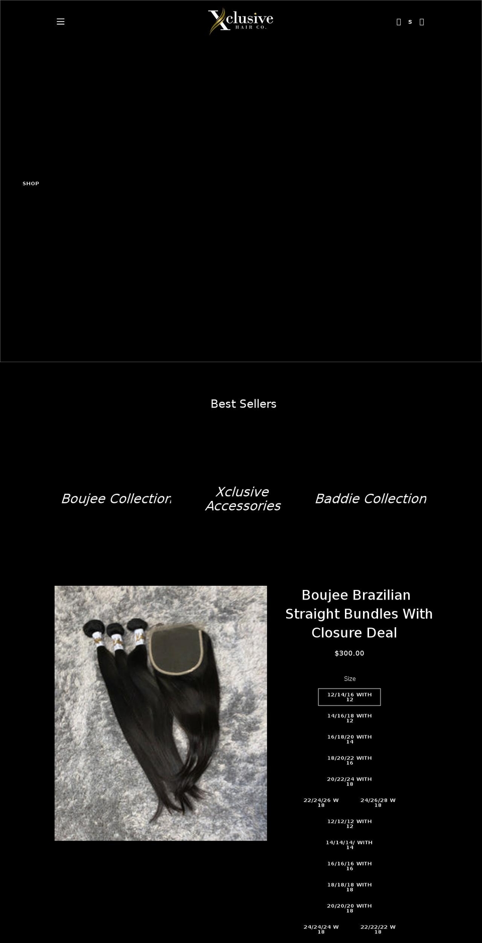 xclusivehaircompany.com shopify website screenshot