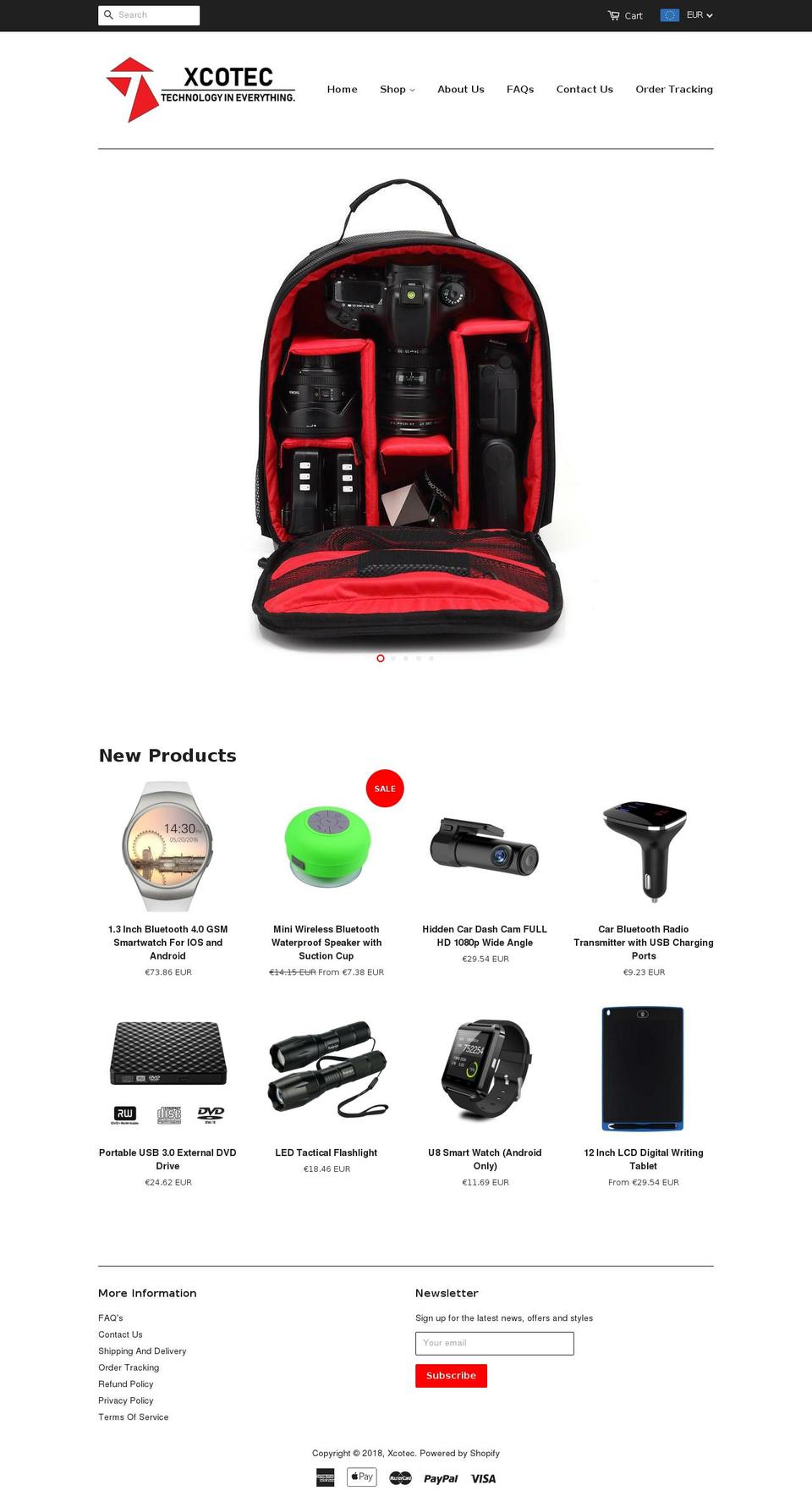 xcotec.com — Shopify storefront screenshot