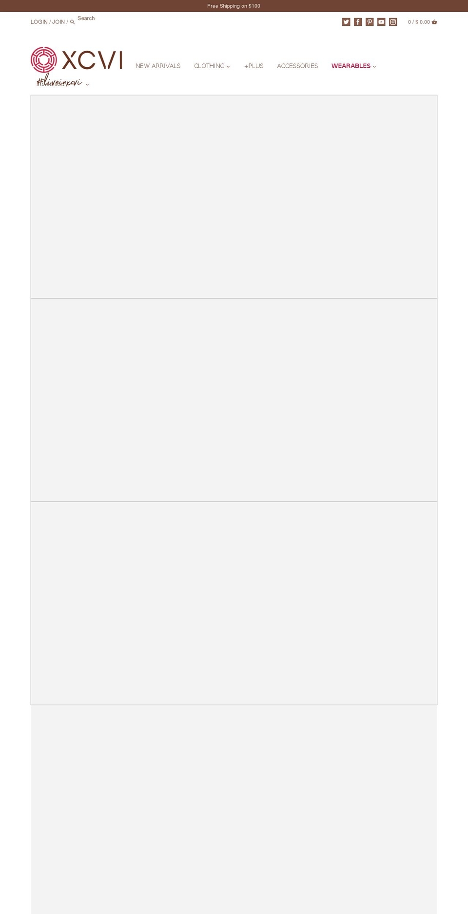 xcviwearables.com shopify website screenshot