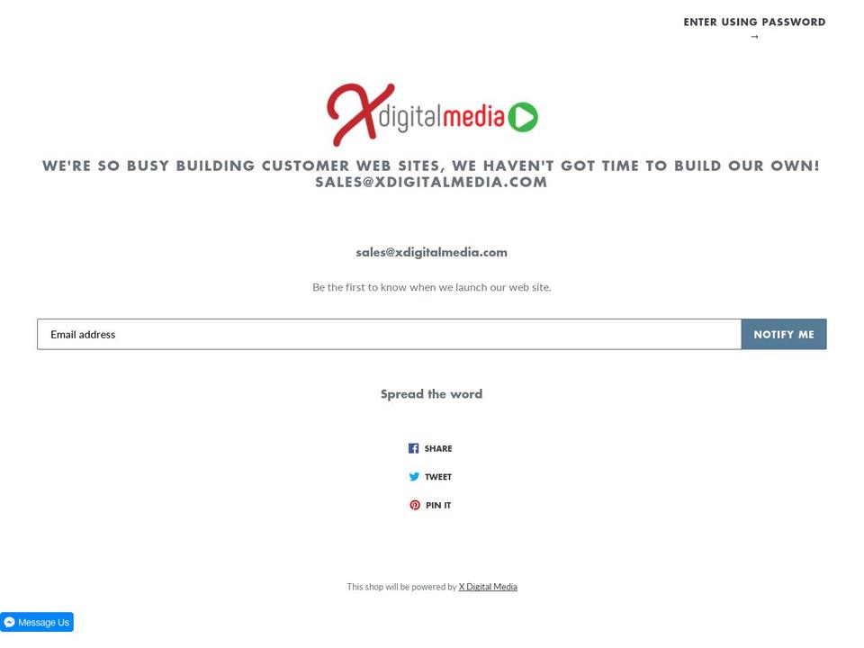 xdigitalmedia.com shopify website screenshot