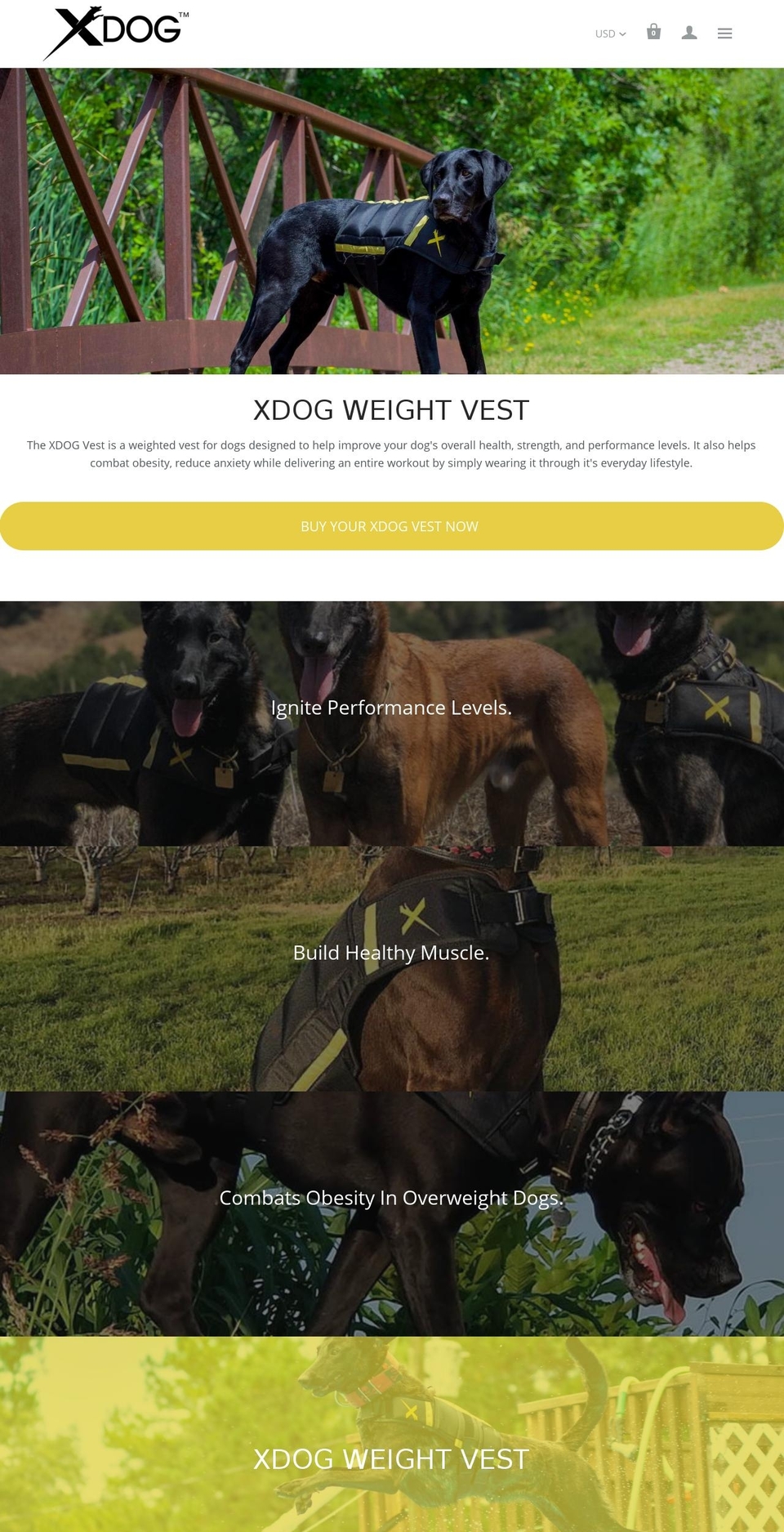 xdogvest.com — Shopify storefront screenshot